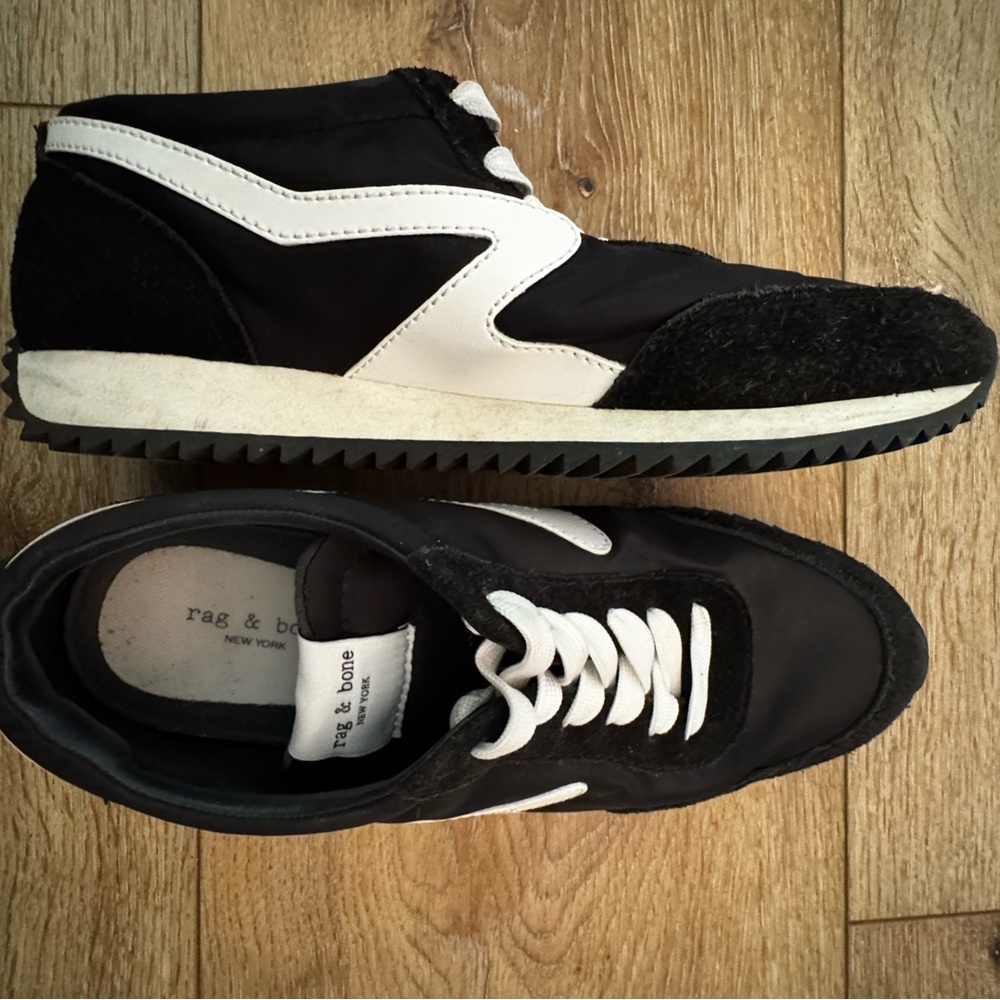 Rag & Bone retro women’s, Sz 7 Black and White Sneakers